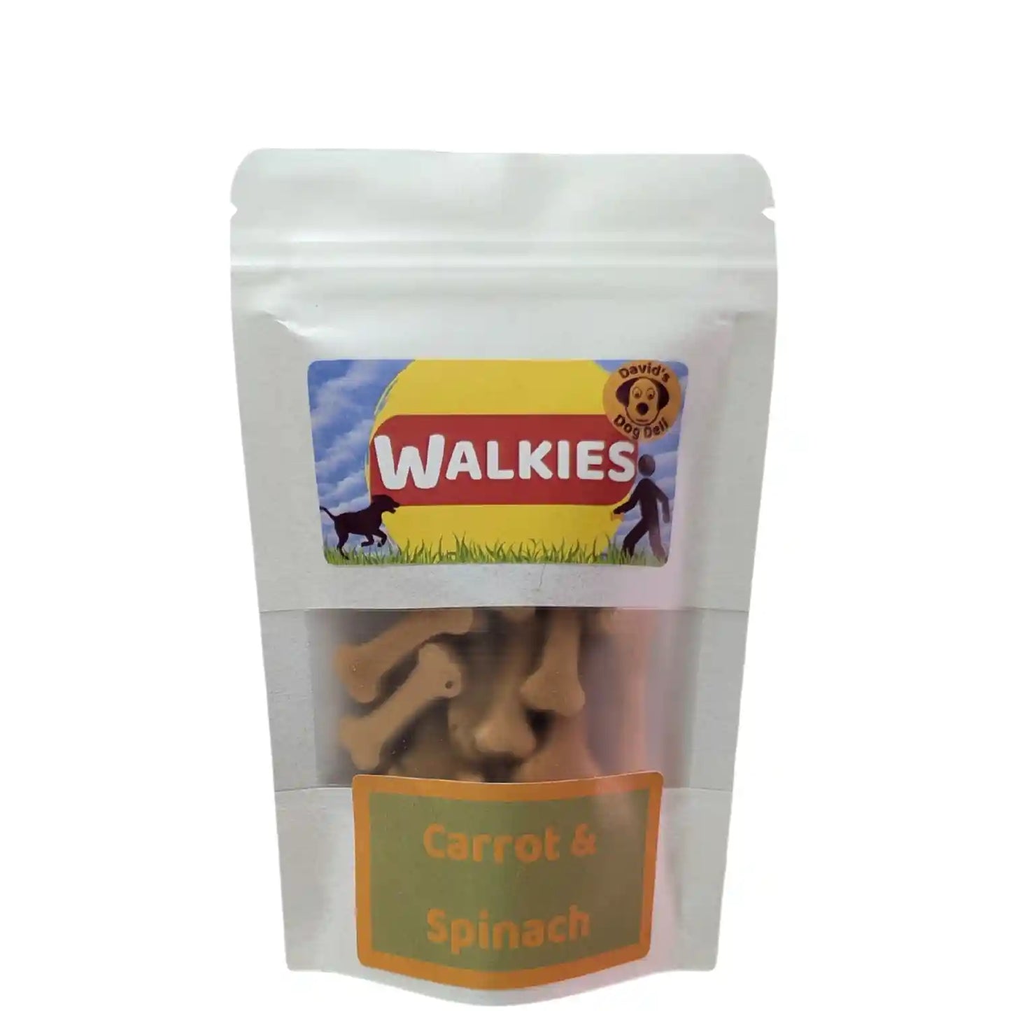 Walkies dog treat package with visible branding on a white background