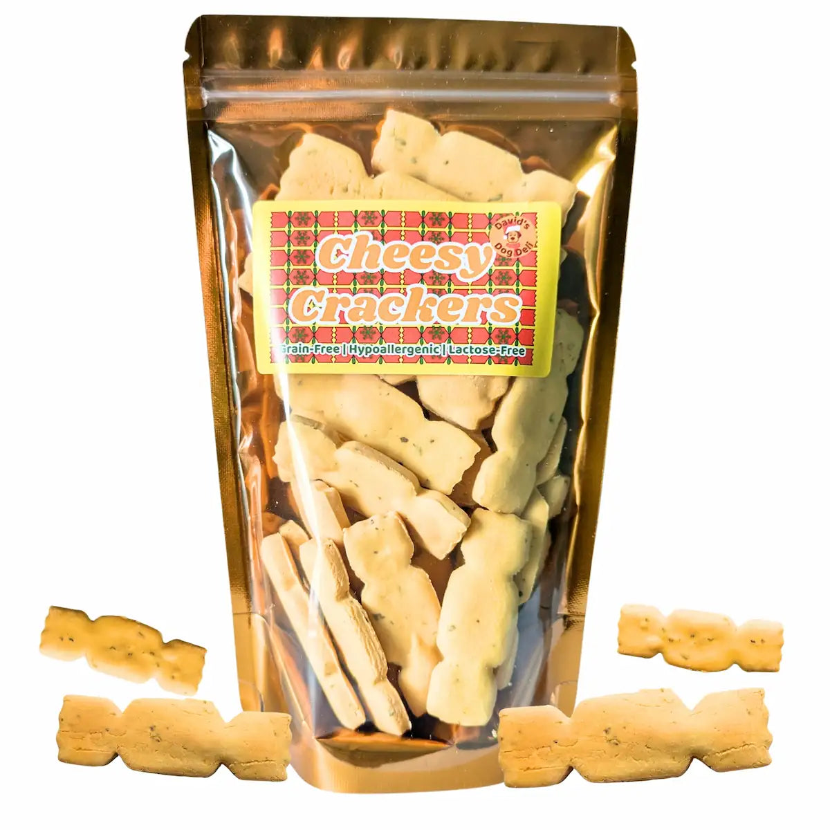 Cheesy Crackers Dog Biscuits - Grain-Free, Hypoallergenic & Vegan