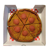 Pizza biscuits in a pizza box, for dogs. Vegan, hypoallergeic