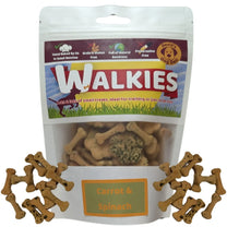 Vegan dog treats - Walkies Carrot & Spinach - Regular bag