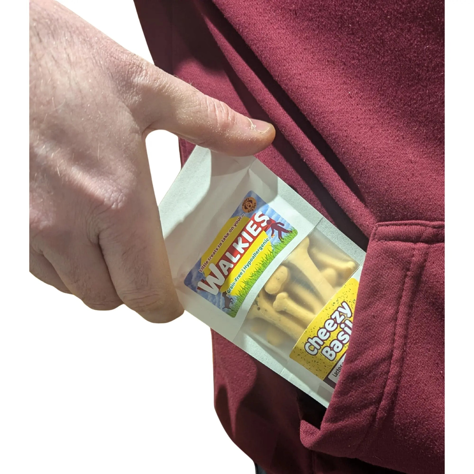 Walkies Dog Treats - Cheezy Basil Pocket Pack in a Pocket