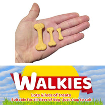 walkies dog treats in a hand