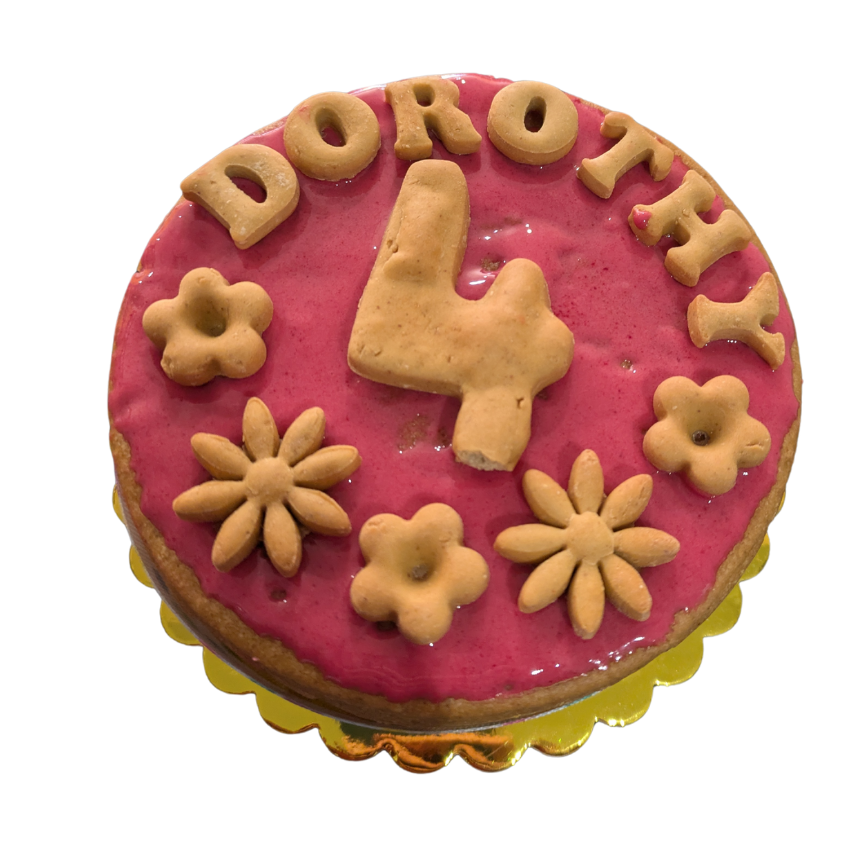 Dog Birthday Cake - Sassy Pink