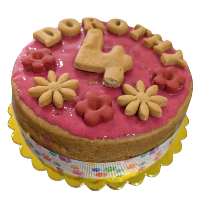 Dog Birthday Cake - Sassy Pink