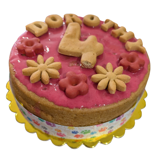 Dog Birthday Cake - Sassy Pink