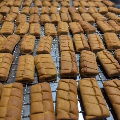 Beggs Dog Treats on a Cooling Rack