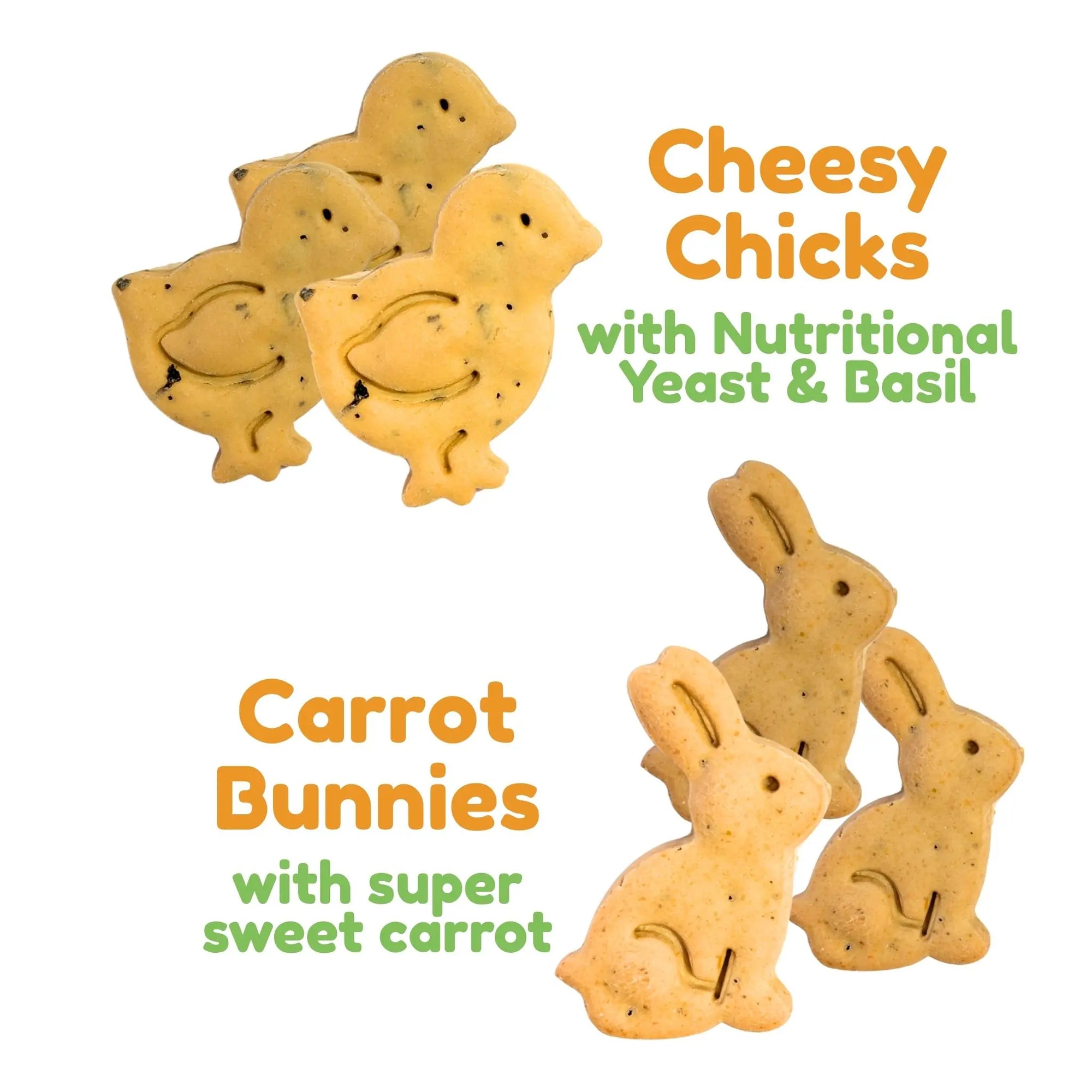 Cheezy Chicks & Carrot Bunnies Easter Dog Treats