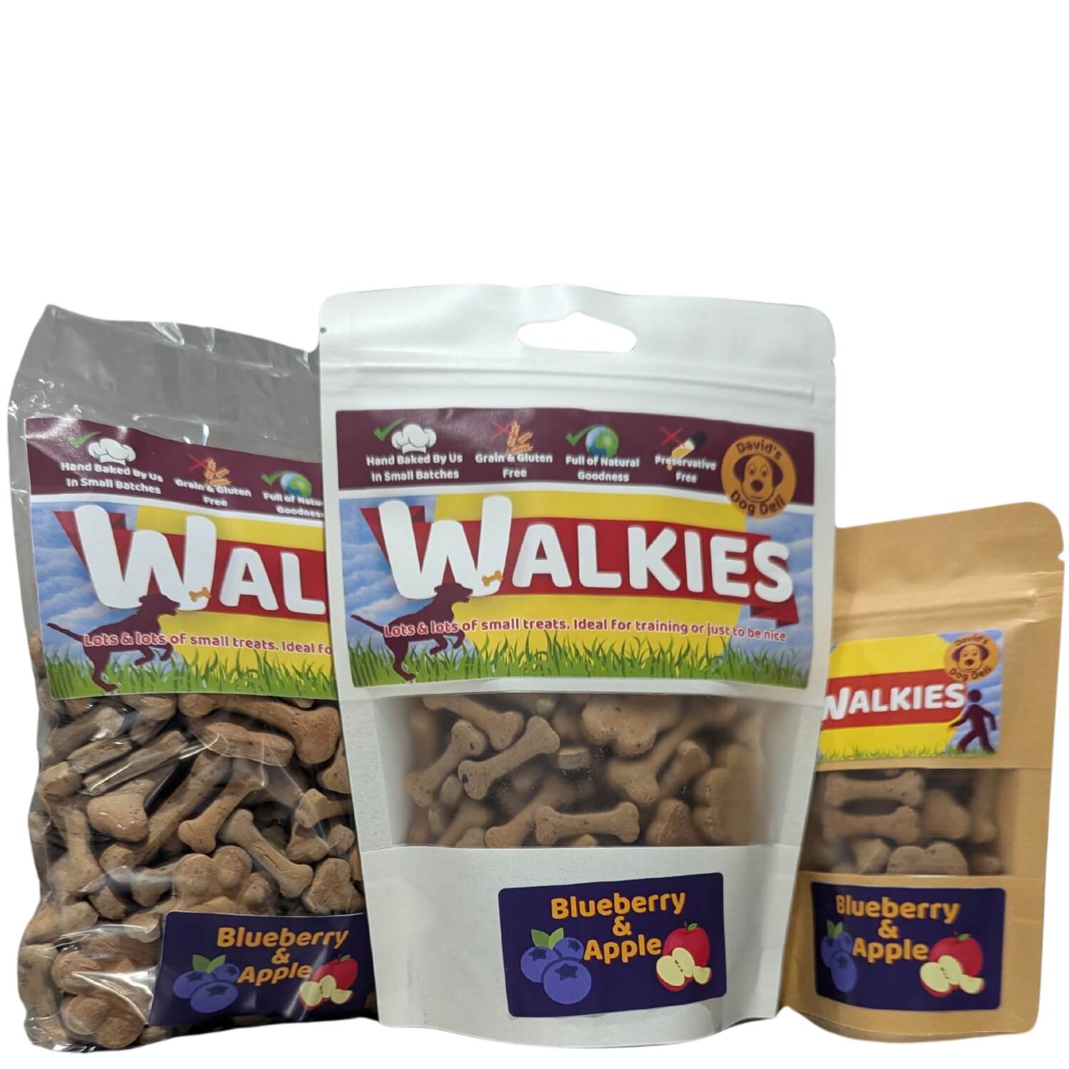 Everyday Hypoallergenic Small Dog Treats. Blueberry & Apple Walkies
