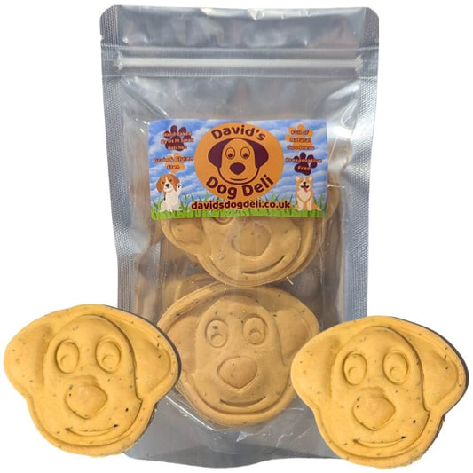 Large Dog Face Biscuits: 5 Flavours - Hypoallergenic & Grain-Free