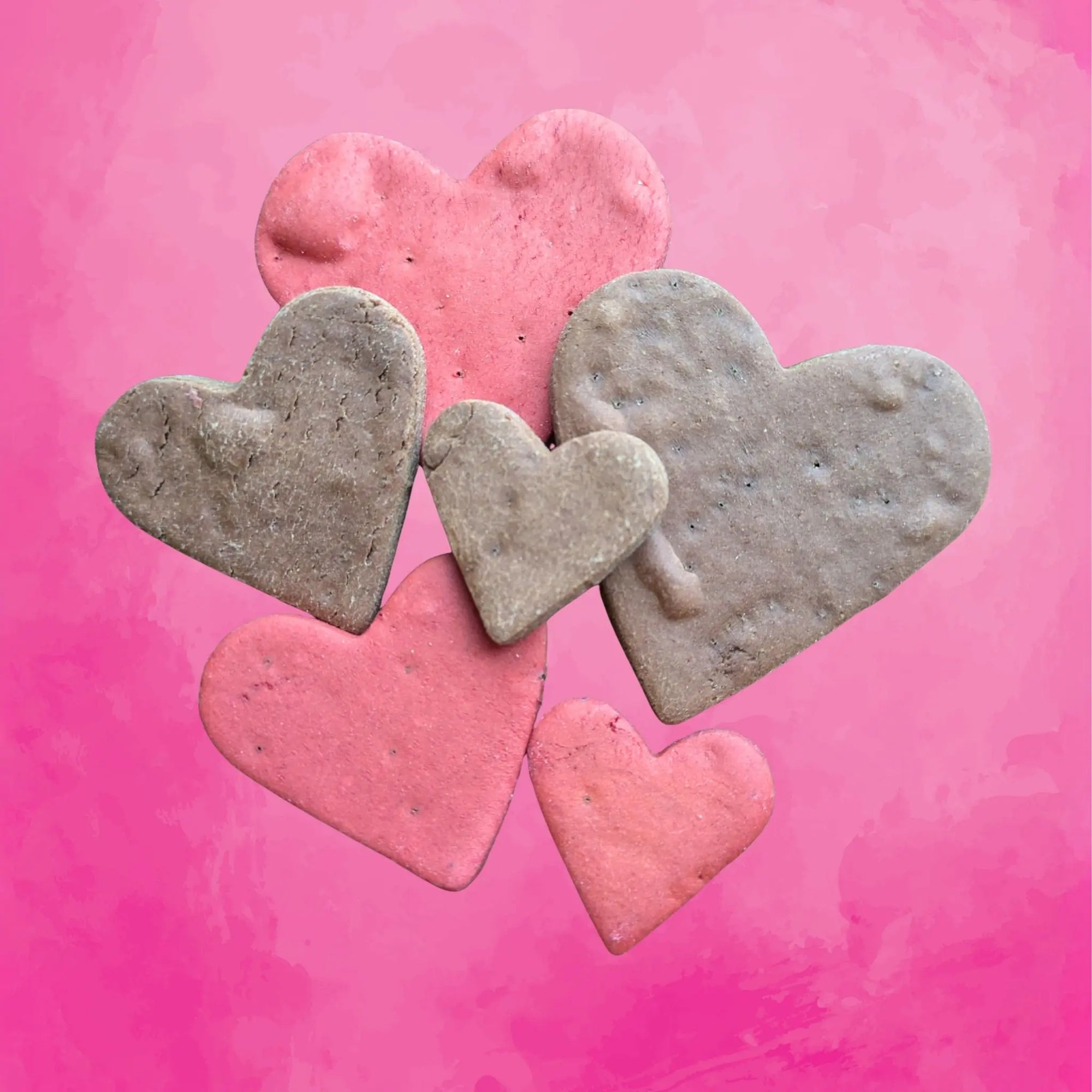 Valentines dog treats heart shaped
