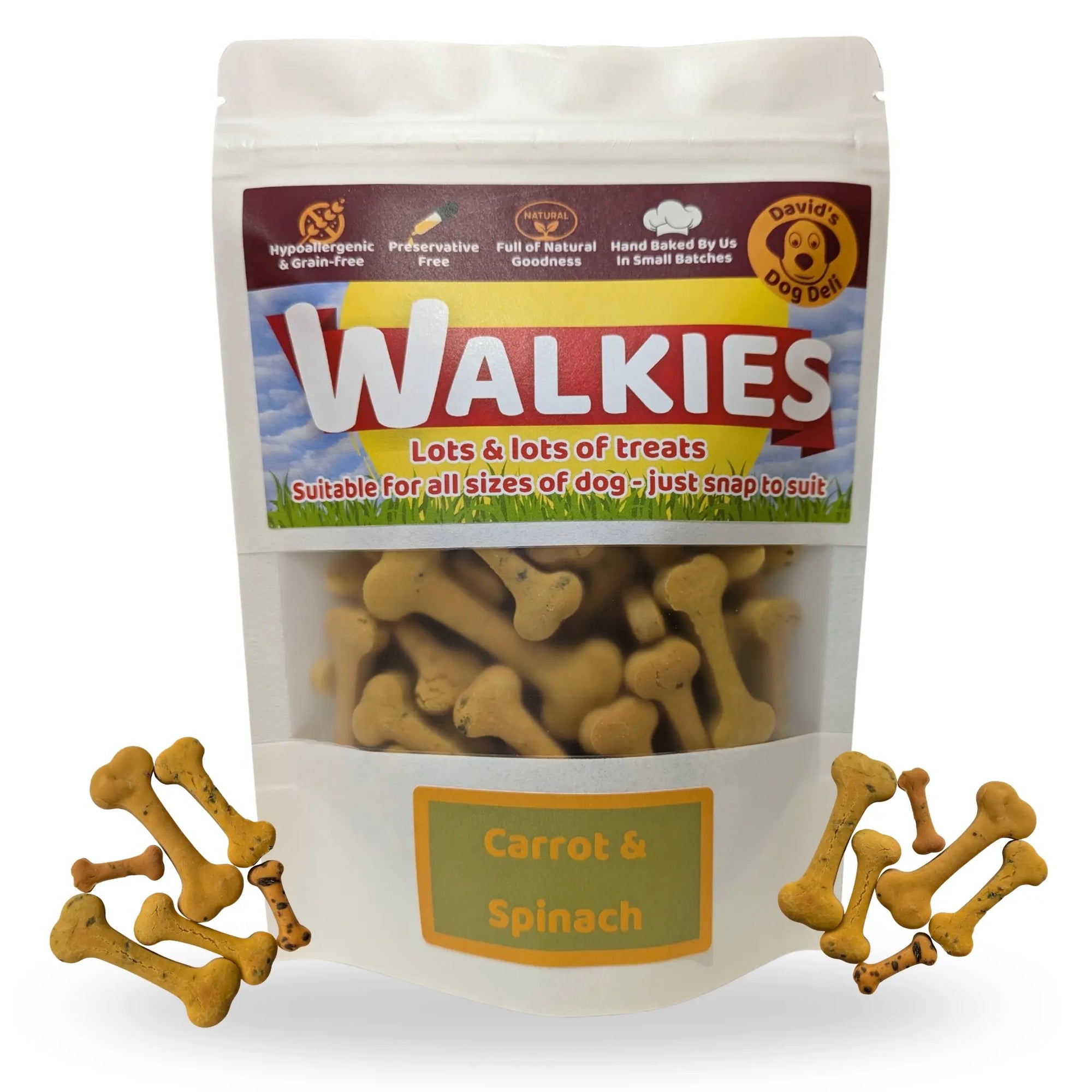 Walkies: Carrot & Spinach Dog Treats — Vitamin & Antioxidant Rich