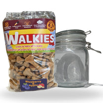 Walkies Blueberry & Apple Dog Treats - Large Refill With Jar