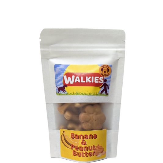 Walkies - vegan dog treats, banana peanut butter, pocket pack